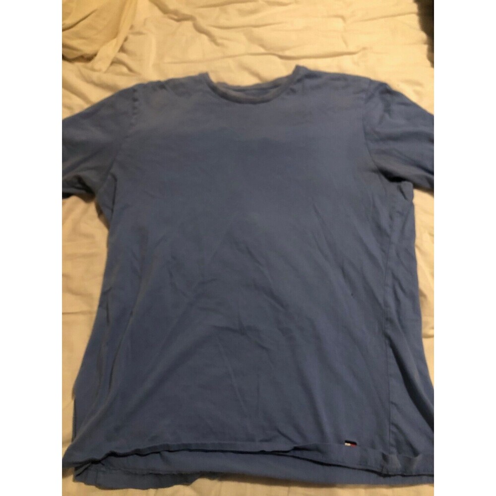 Tommy Hilfiger T Shirt Mens Size XL Blue Casual Short Sleeve Adult